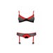 Ensemble Cyra 2 Pièces Noir & Rouge