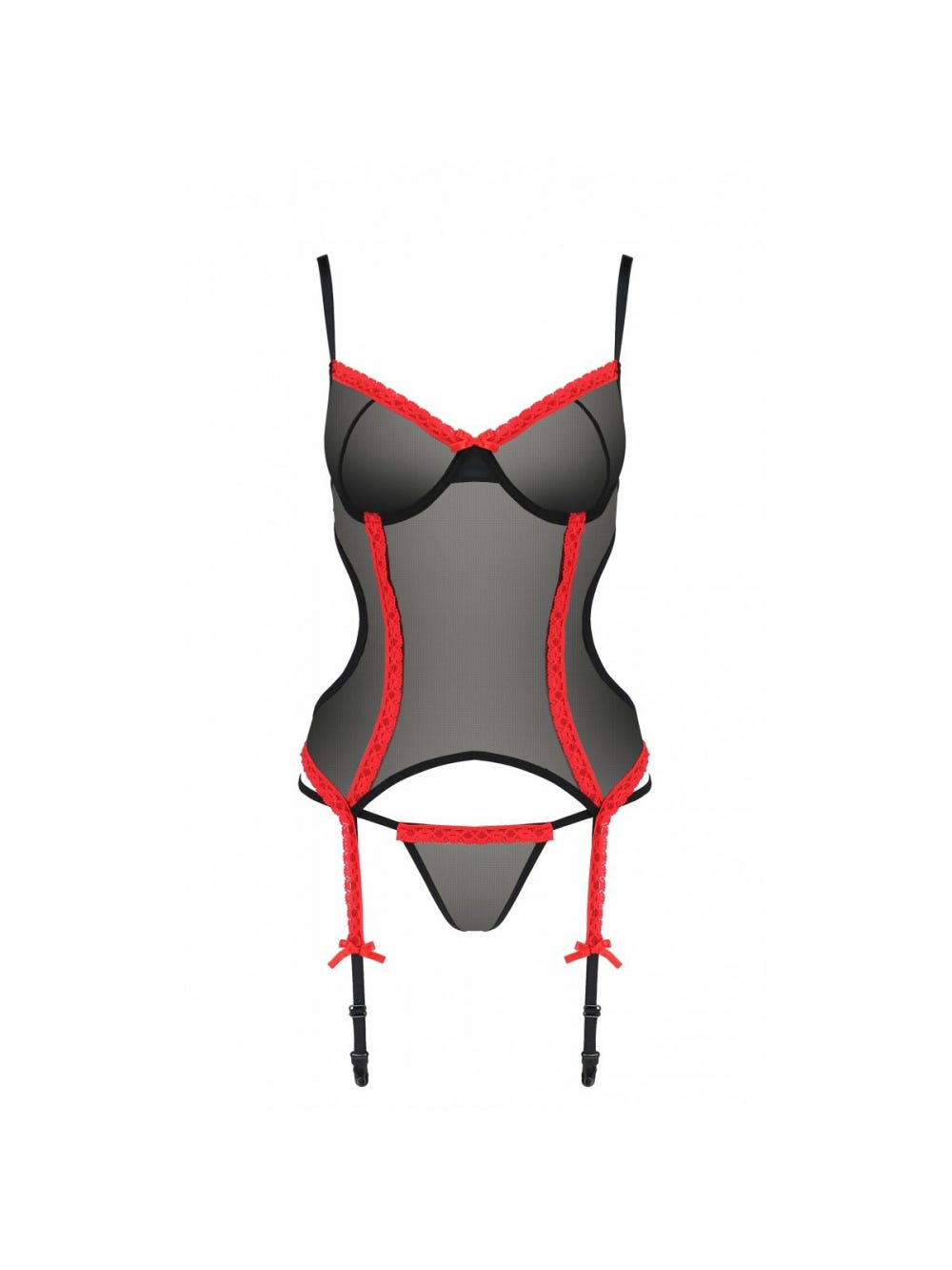 Guêpière Duru Noire & Rouge main product photo