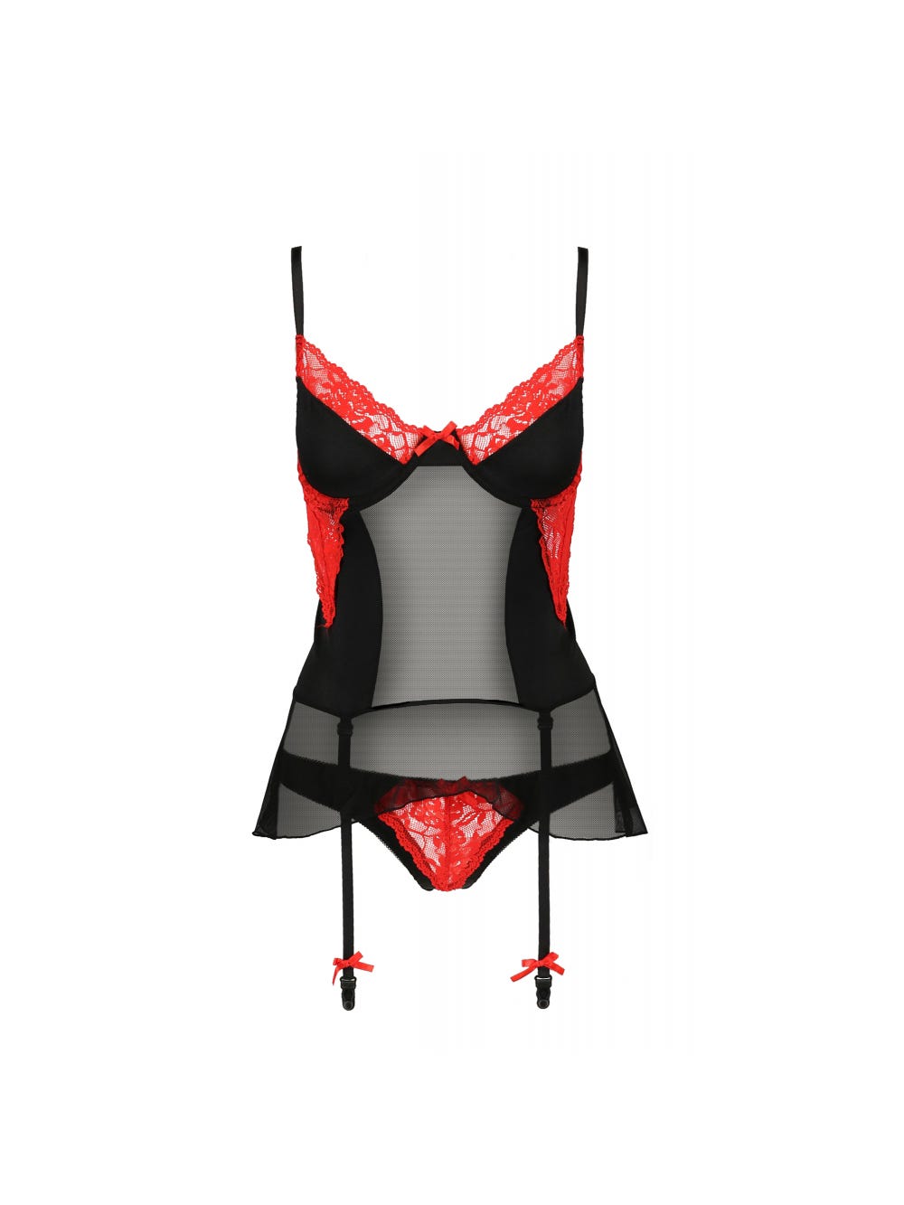 Guêpière Odina Noire & Rouge
