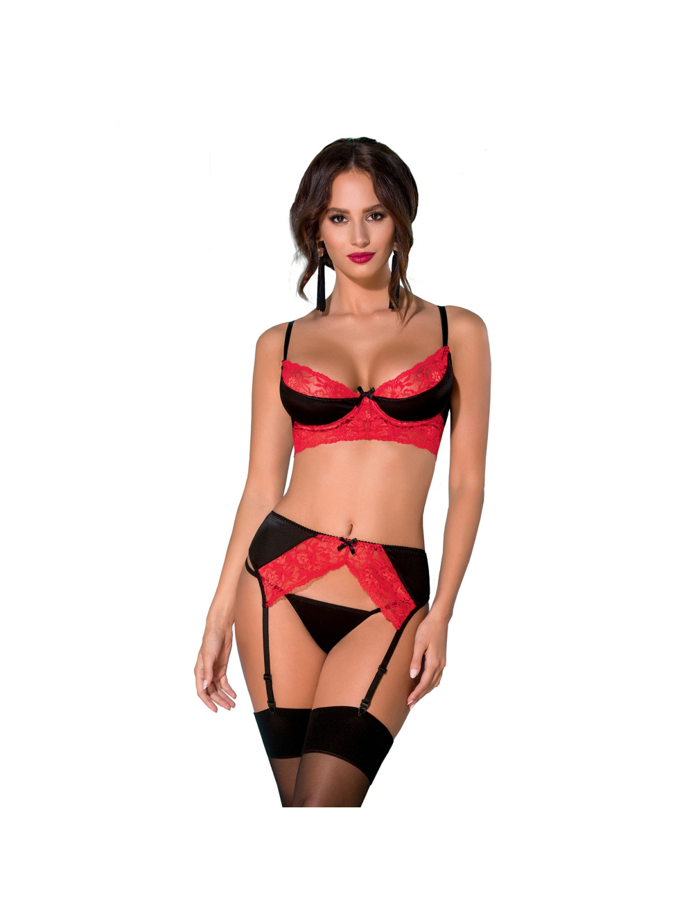 Ensemble 3 Pièces Odina Noir & Rouge main product photo