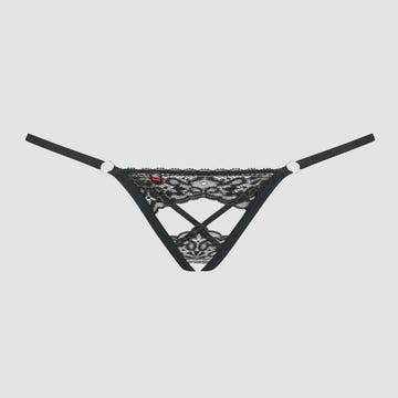 String Ouvert Meshlove Noir