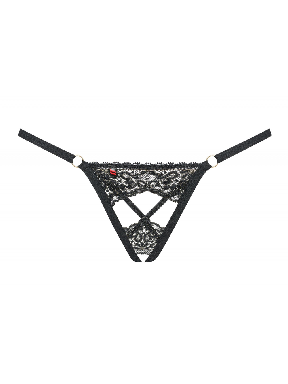 String Ouvert Meshlove Noir