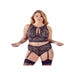 Ensemble 3 Pièces Dentelle & Menottes Noir
