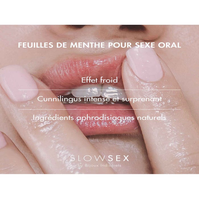 Feuilles de Menthe Stimulantes Oral Sex Strips Slow Sex