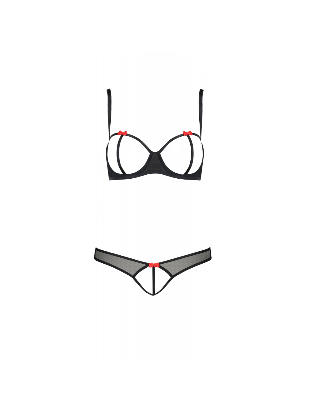 Ensemble 2 Pièces Ouvert Heidi Devil Collection Noir