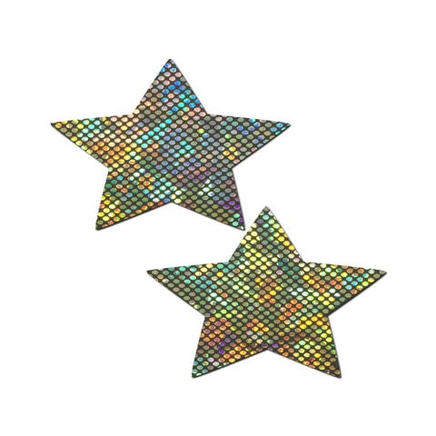 Caches-Tétons Étoile Disco Arc-en-Ciel