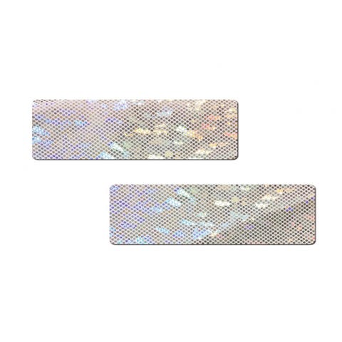 Caches-Tétons Barre Disco Blancs