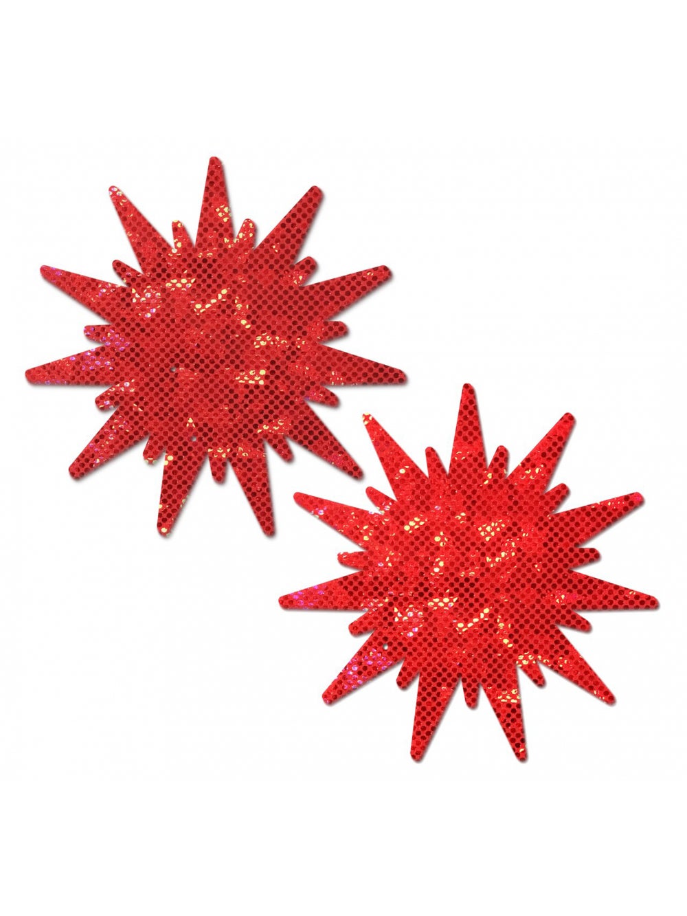 Caches-Tétons Cristaux Disco Rouges