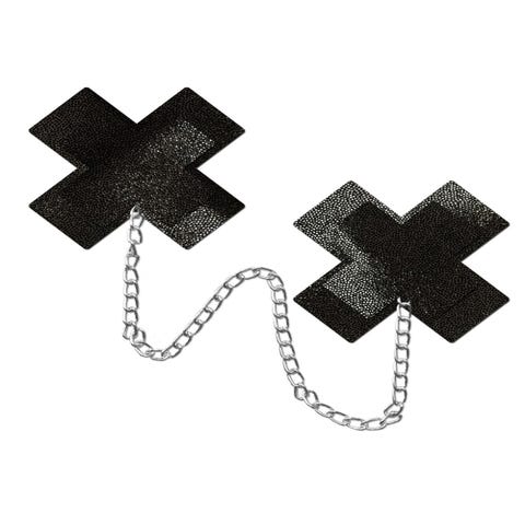 Caches-Tétons Plus X & Chaîne Noirs