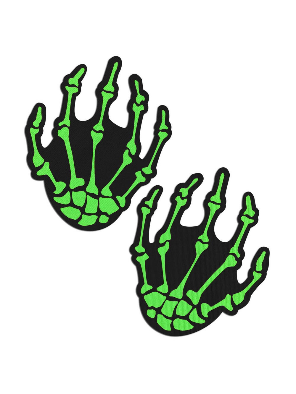 Caches-Tétons Mains Squelettes Zombie Verts