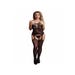 Combinaison Effet Porte-Jarretelles DES039 Dentelle & Strass Noire
