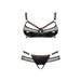 Ensemble 2 Pièces Ouvert Electricia Noir & Léopard