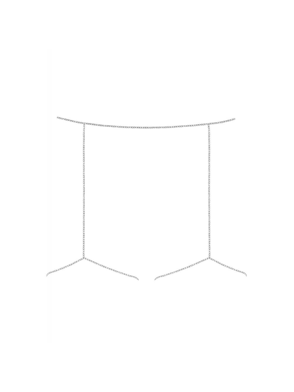 Porte-Jarretelles Harnais Bijou 905 Chaîne Argent main product photo