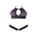Ensemble Ouvert 2 Pièces Dentelle & Maille Noir 