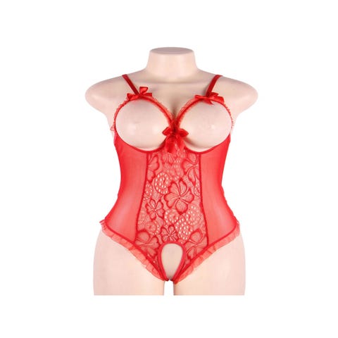 Body Ouvert Jockstrap & Seins Nus Rouge 
