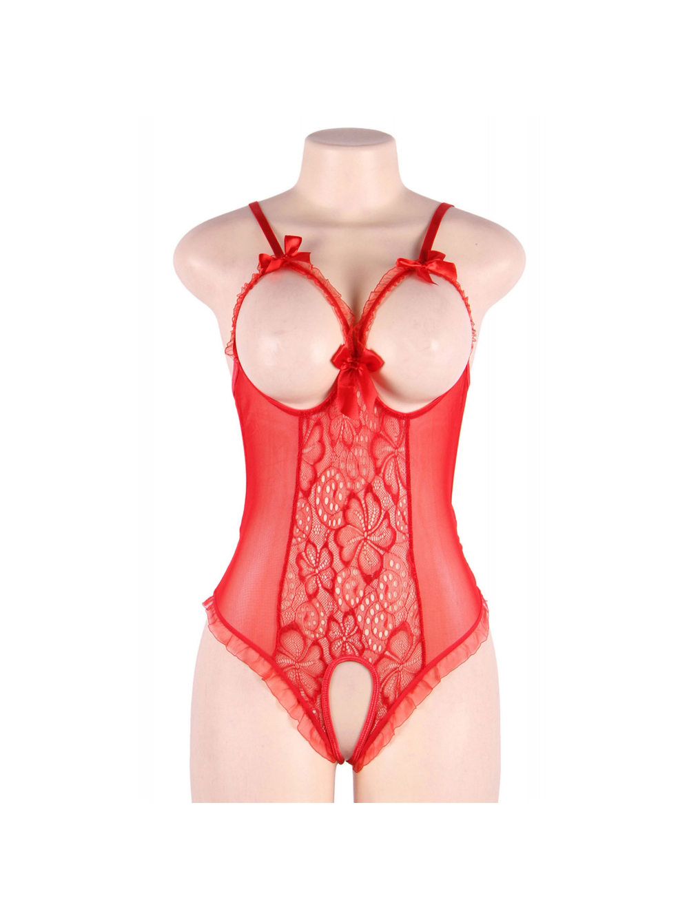 Body Ouvert Seins Nus Rouge