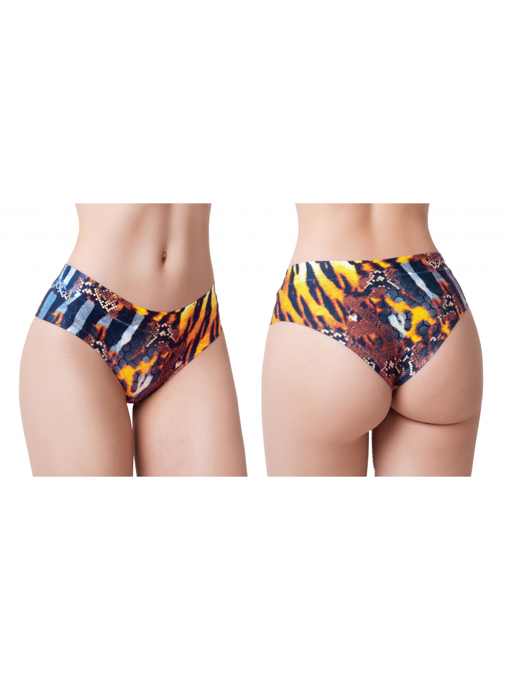 Culotte Invisible Go Wild Tiger Bleue & Jaune