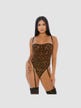 Body Jarretelles Féline Sexy Marron