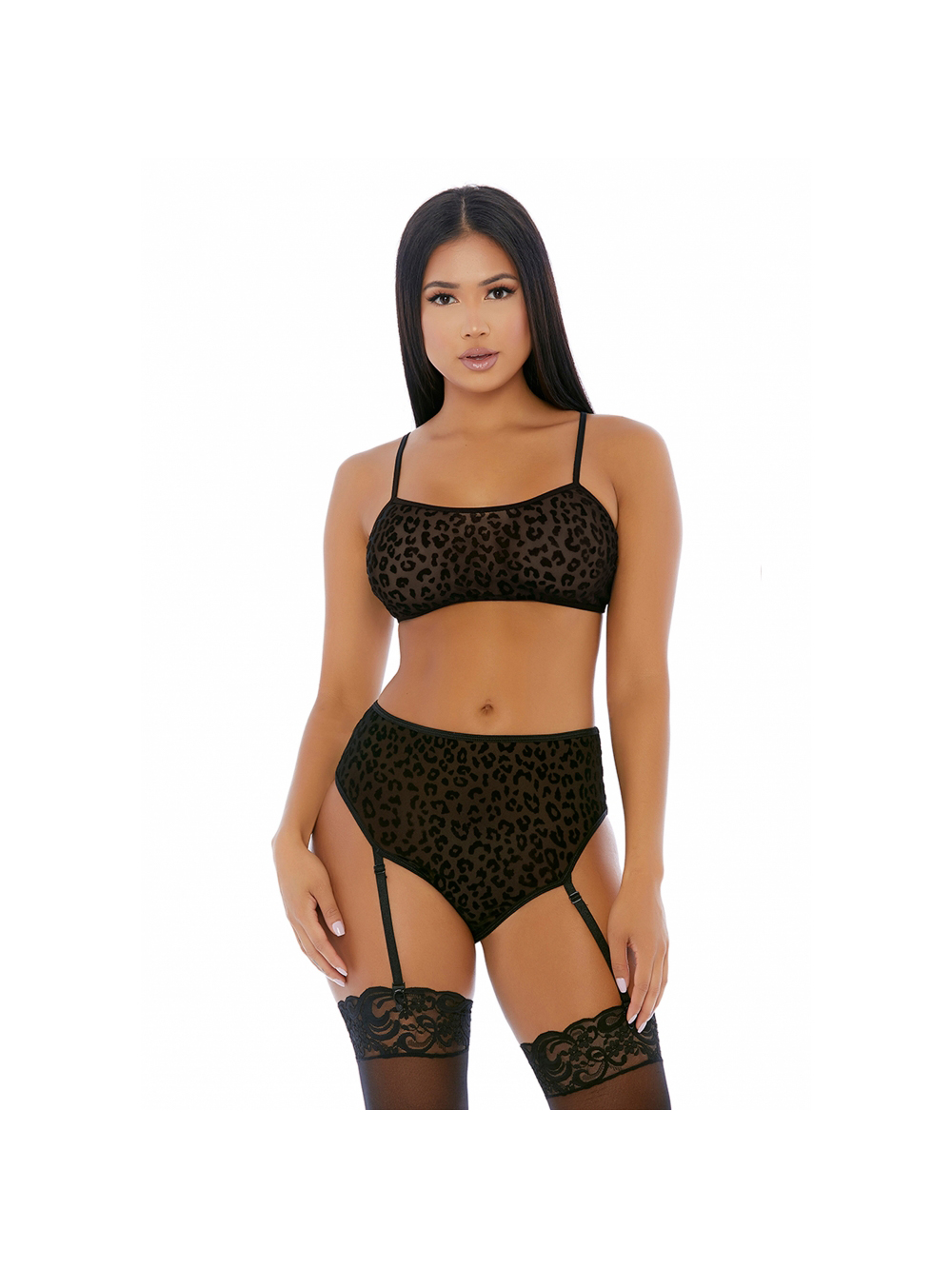 Ensemble 2 Pièces Lustful Leopard Cami Noir main product photo