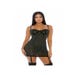 Guêpière Longue Draped in Diamonds Rhinestone Noire