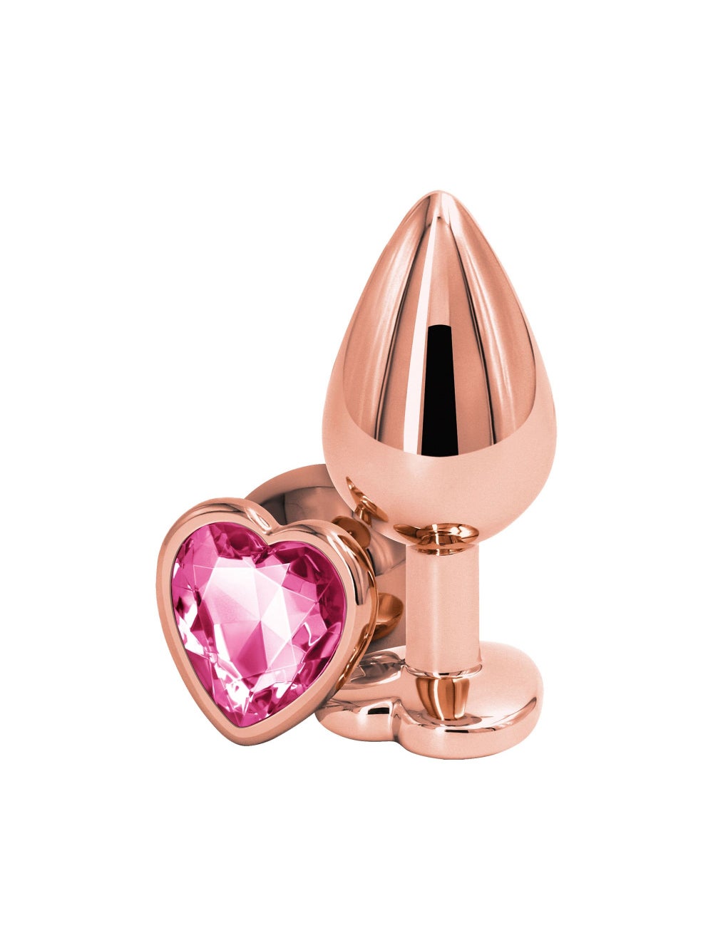 Plug Anal Bijou Coeur Rear Assets Rose Gold Medium