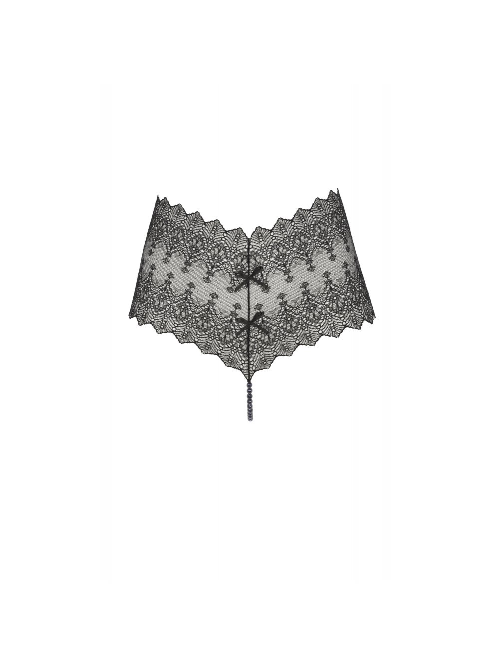 String à Perles Noires Geneva Noir