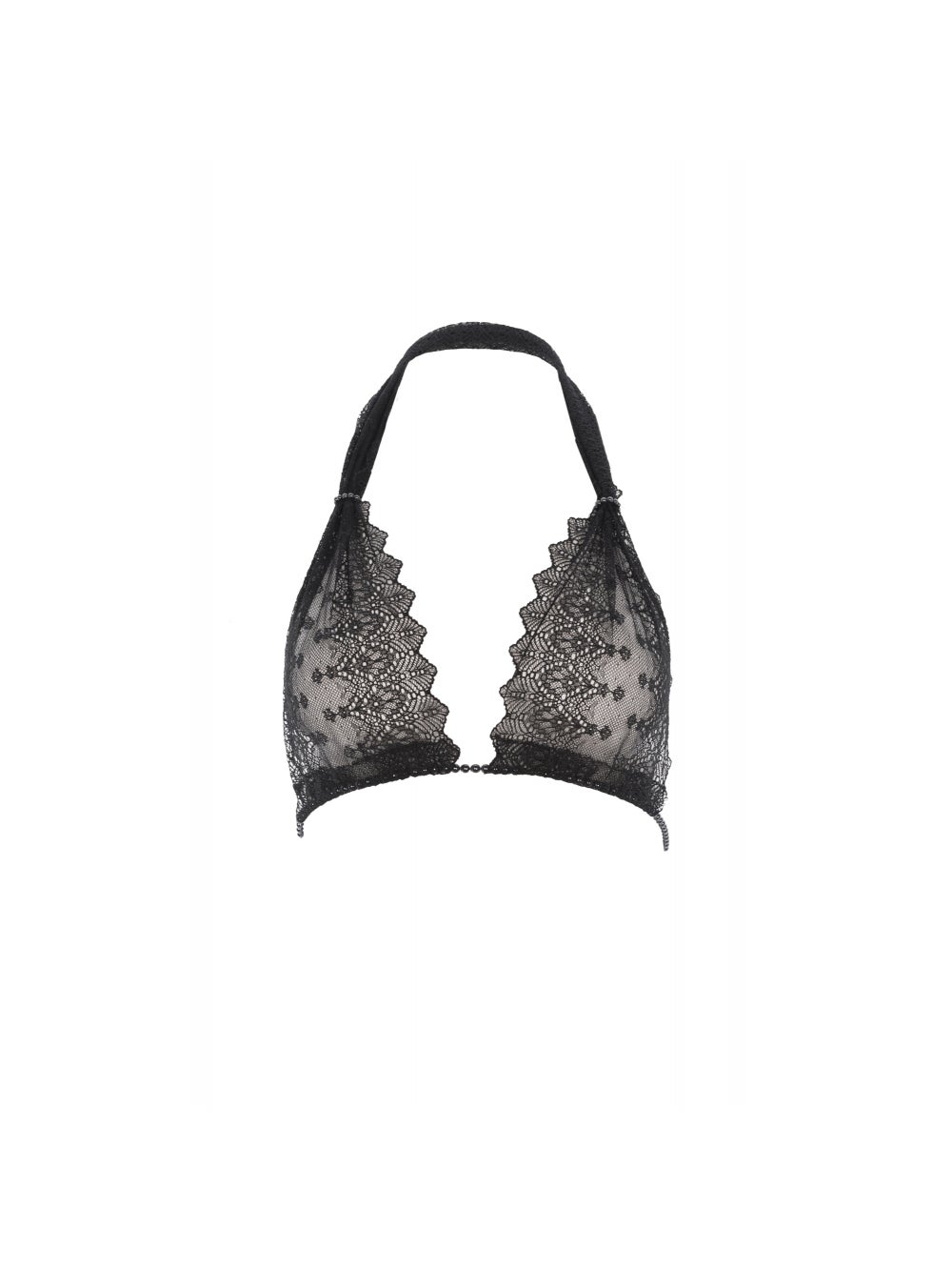 Soutien-Gorge à Perles Noires Geneva Noir