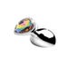 Plug Anal Métal Bijou Rainbow Prism Heart Medium