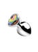 Plug Anal Métal Bijou Rainbow Prism Heart Medium