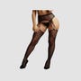 Collant Porte-Jarretelles Résille Léopard