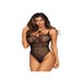 Body 89275 Résille & Motifs Floraux Noir