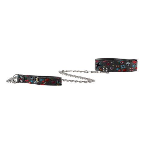 Collier & Laisse Old School Tattoo Style