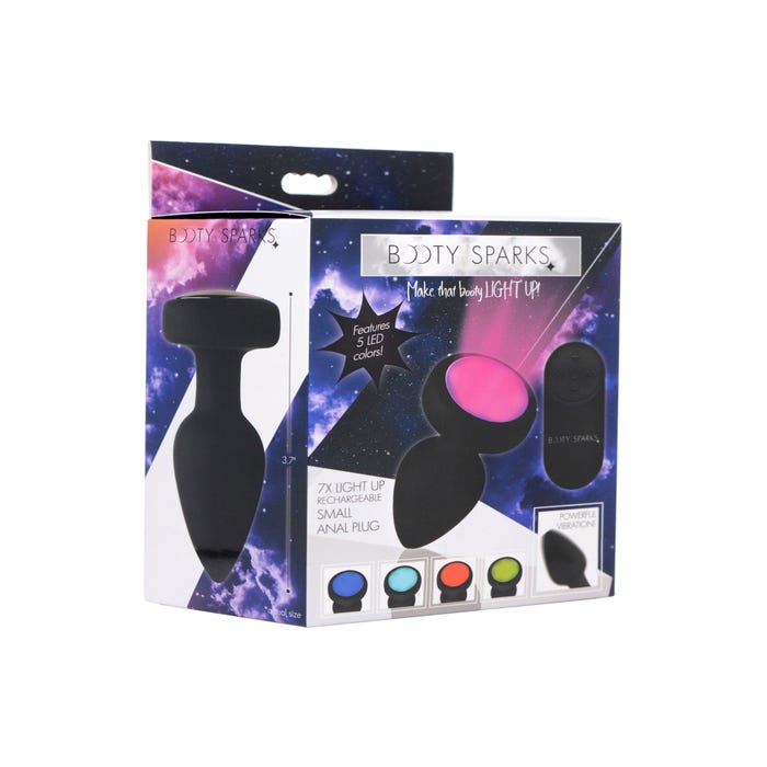 Plug Anal Vibrant Lumineux Silicone 7X Light Up Small