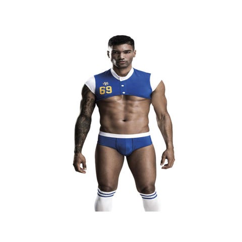 Costume 3 Pièces Sportif Bleu & Blanc