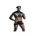 Costume 3 Pièces Policier Sexy Wetlook Noir
