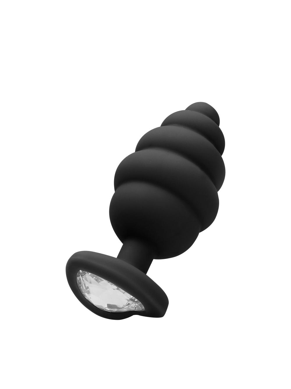Plug Anal Bijou Large Ribbed Diamond Heart main product photo