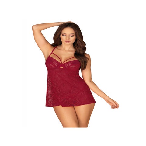 Nuisette Babydoll Ivetta Bordeaux