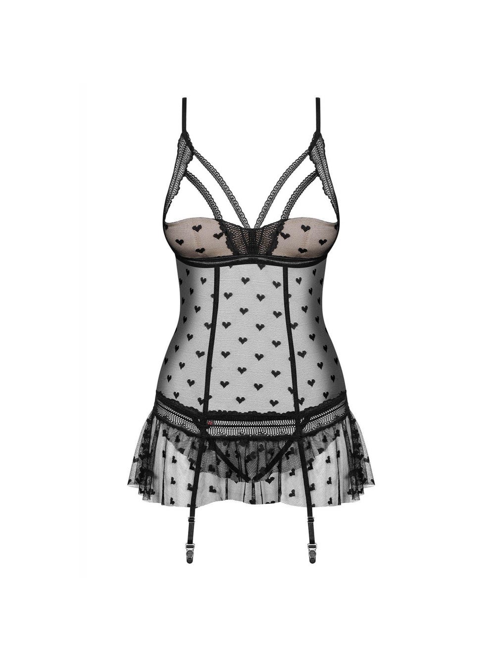 Guêpière Heartia Noire main product photo