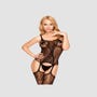Combinaison Porte-Jarretelles Miss Curvy Noire
