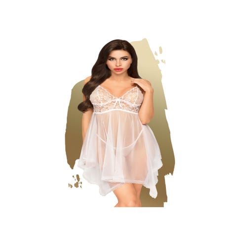 Nuisette Babydoll Naughty Doll Blanche