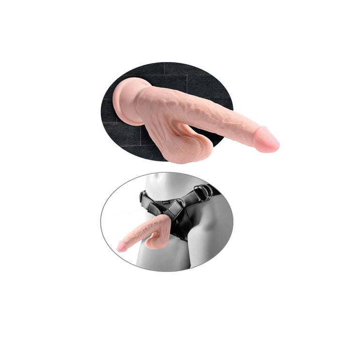 Gode avec Testicules 15,2 cm Triple Density King Cock Plus 3D