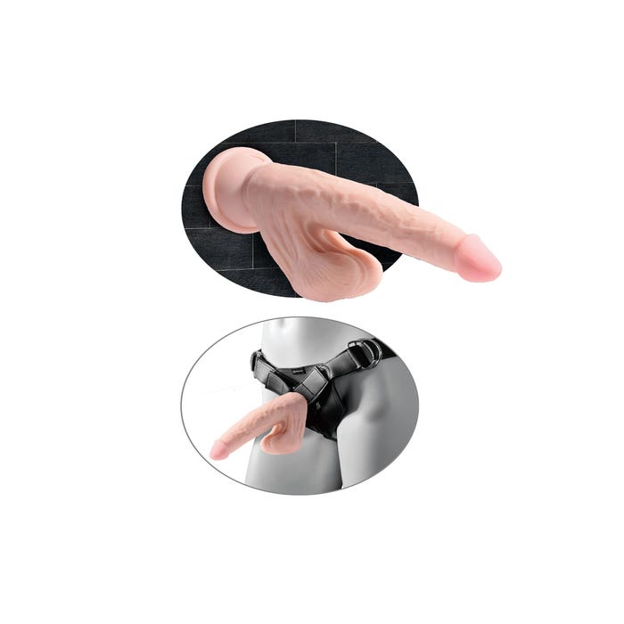 Gode avec Testicules Réalistes 20,3 cm Triple Density King Cock Plus 3D