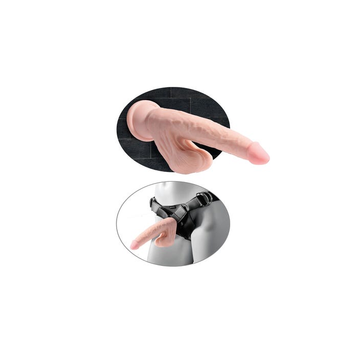 Gode avec Testicules Réalistes 22,9 cm Triple Density King Cock Plus 3D