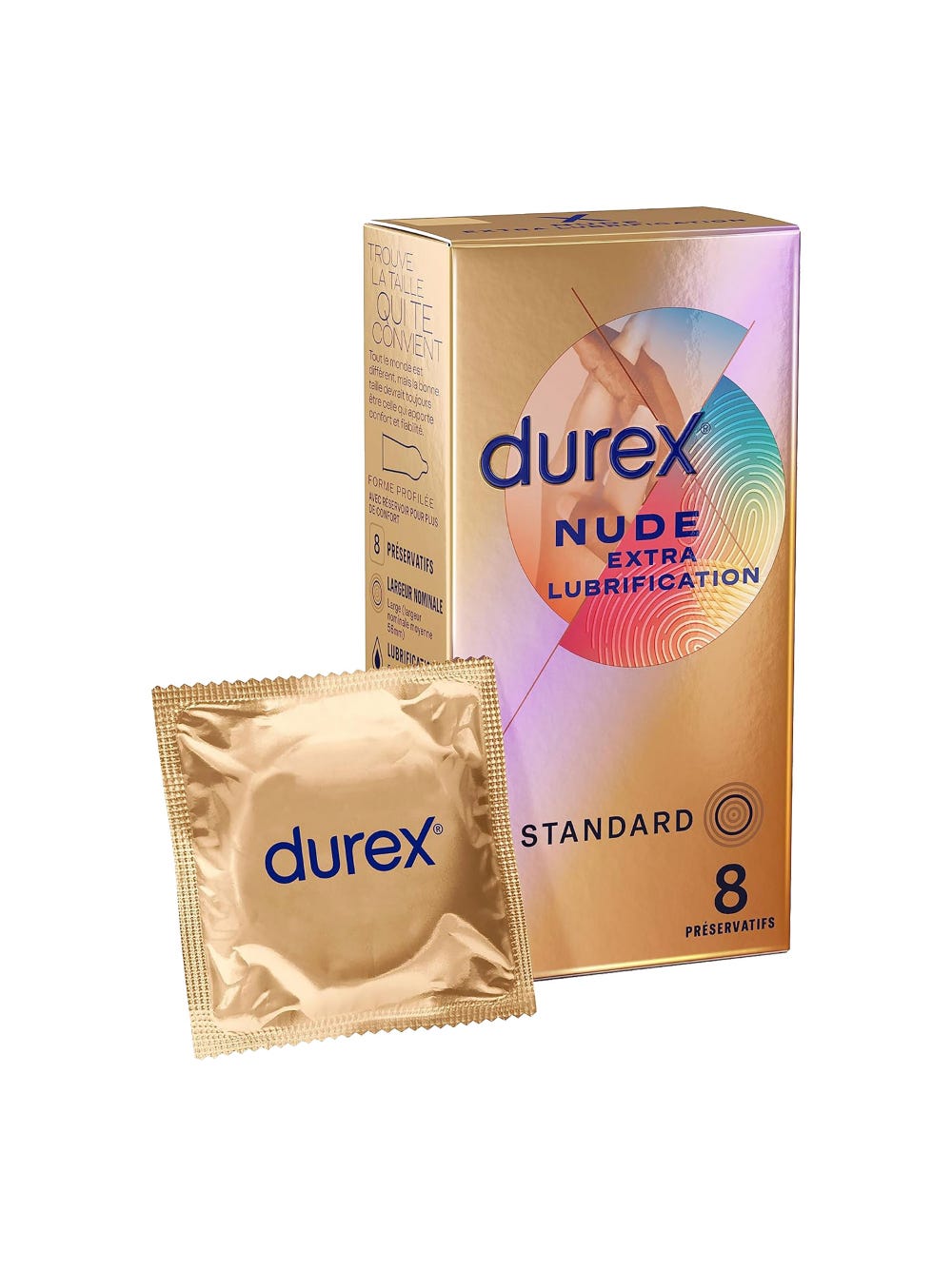 Préservatifs Nude Extra Lubrification Boîte de 8 main product photo