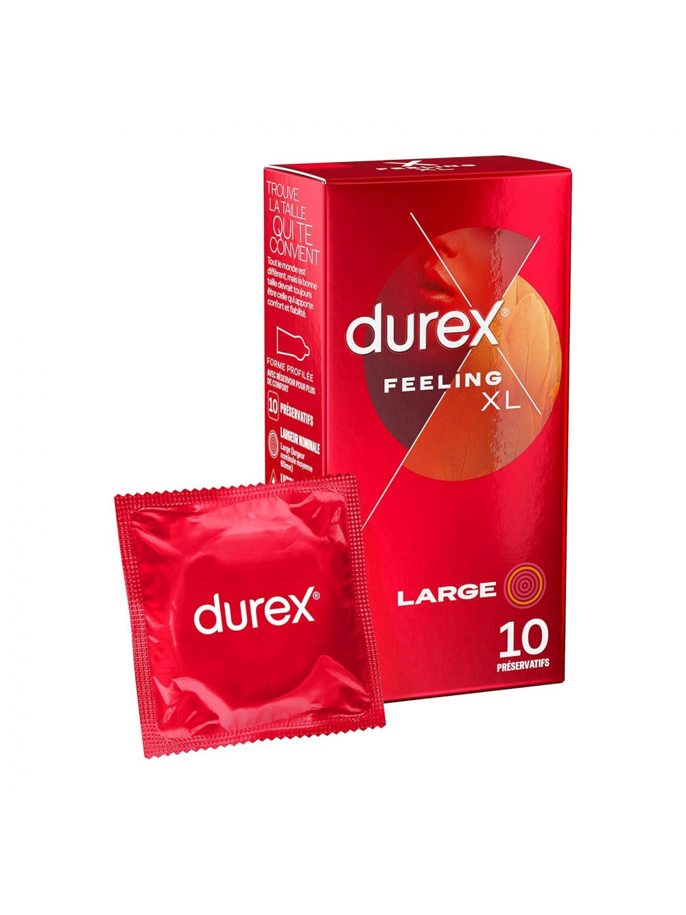 Préservatifs Durex Feeling XL boîte de 10 main product photo