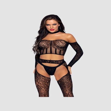Ensemble 3 Pièces Top & Collant 89278 Noir