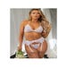 Ensemble 3 Pièces 81627 Dentelle & Strass Blanc