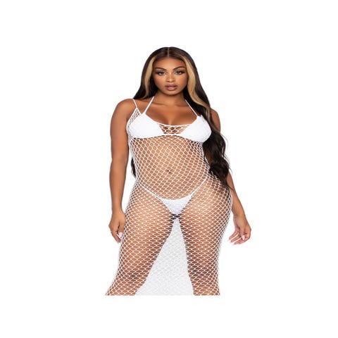 Robe Longue 86963 Résille Blanche