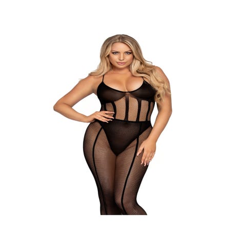 Ensemble Body & Jupe 86967 Résille Noir