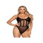 Ensemble Body & Jupe 86967 Résille Noir